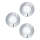 Eglo - CONJUNTO 3x Focos de encastrar LED para casa de banho  FUEVA 1xLED/2,8W/230V IP44 cromado brilhante