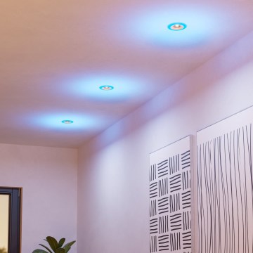 Eglo - CONJUNTO 3x Focos de encastrar LED RGBW para casa de banho com regulação 3xLED/3,8W/230V 2700-6500K IP44 + comando