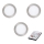 Eglo - CONJUNTO 3x Iluminação embutida LED com regulação TINUS LED/17W/230V + CR