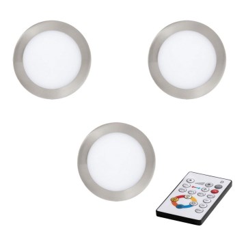 Eglo - CONJUNTO 3x Luminária de embutir LED dimável TINUS LED/11W/230V + controlo remoto