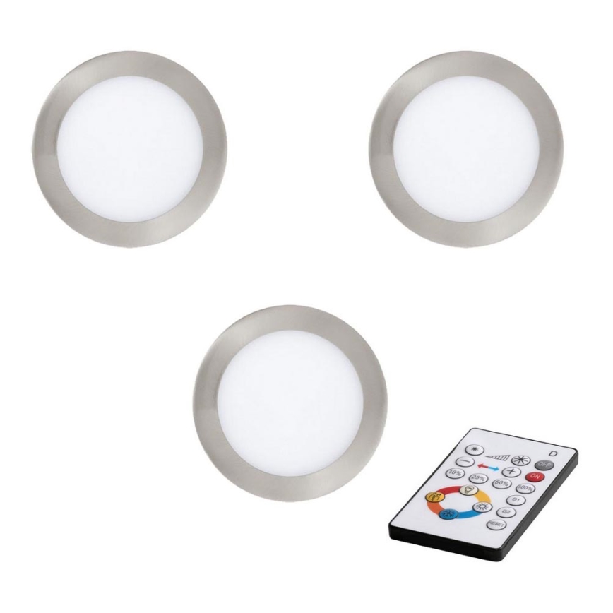 Eglo - CONJUNTO 3x Luminária de embutir LED dimável TINUS LED/11W/230V + controlo remoto