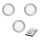 Eglo - CONJUNTO 3x Luminária de embutir LED dimável TINUS LED/11W/230V + controlo remoto