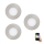 Eglo - CONJUNTO 3x Luminária de embutir LED RGB regulável FUEVA-C 1xLED/3W/230V