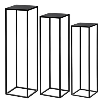 Eglo - CONJUNTO 3x Suportes para flores preto