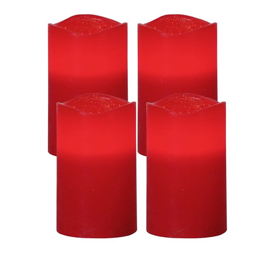 Eglo - CONJUNTO 4x Decorações de Natal LED 1xLED/0,066W/3xAAA vermelho