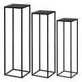 Eglo - CONJUNTO de 3 Suportes para plantas preto