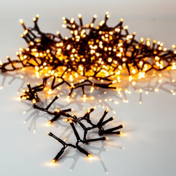 Eglo - Corrente exterior de Natal LED 1200xLED 24m IP44 branco quente