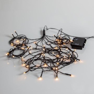 Eglo - Corrente exterior de Natal LED 64xLED/1 função 2,7m IP44 branco quente