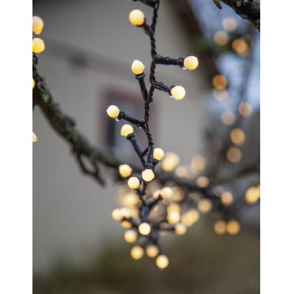 Eglo - Corrente exterior de Natal LED 300xLED/8 funções 11m IP44 branco quente