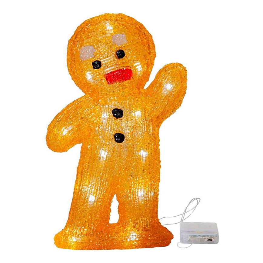 Eglo - Decoração de Natal LED 20xLED/0,06W/2xAA homem de gengibre