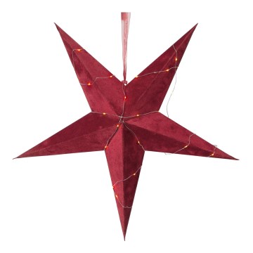 Eglo - Decoração de Natal LED 40xLED/0,06W/3xAA vermelho