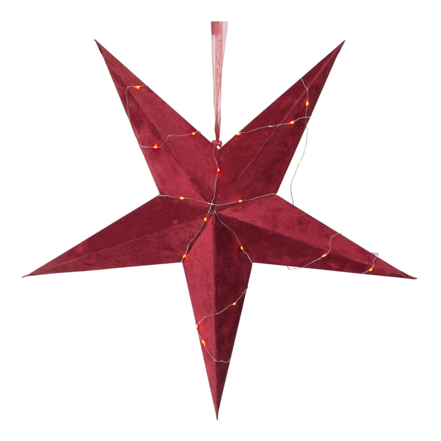 Eglo - Decoração de Natal LED 40xLED/0,06W/3xAA vermelho