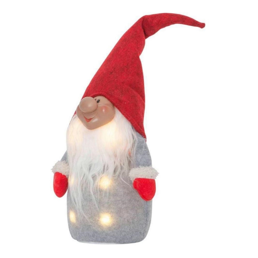 Eglo - Decoração de Natal LED 6xLED/0,06W/3xAA vermelha/cinzenta