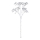 Eglo - Flor artificial 53 cm prateado