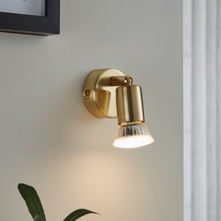 Eglo - Foco de parede LED 1xGU10/2,8W/230V 3000K dourado