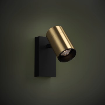 Eglo - Foco de parede LED 1xGU10/4,5W/230V 3000K preto/dourado