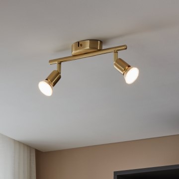 Eglo - Foco LED 2xGU10/2,8W/230V 3000K dourado