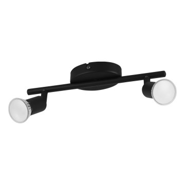 Eglo - Foco LED 2xGU10/2,8W/230V 3000K preto