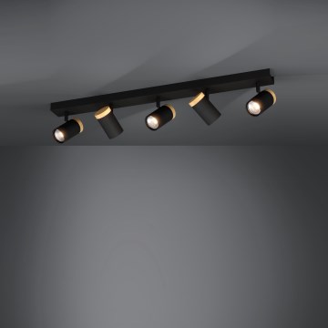 Eglo - Foco LED 5xGU10/4,5W/230V 3000K preto/castanho