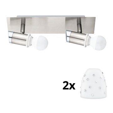 Eglo - Foco LED MY CHOICE 2xE14/4W/230V cromado mate/branco