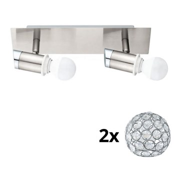 Eglo - Foco LED MY CHOICE 2xE14/4W/230V cromado mate