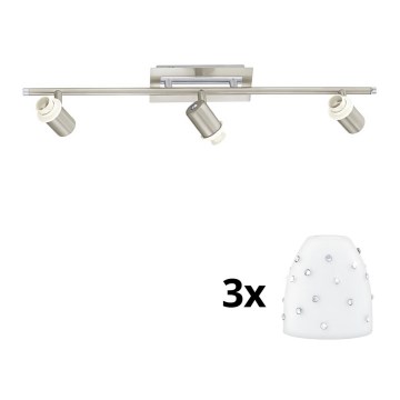 Eglo - Foco LED MY CHOICE 3xE14/40W/230V cromado mate/branco