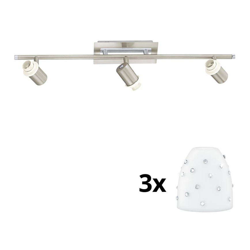 Eglo - Foco LED MY CHOICE 3xE14/40W/230V cromado mate/branco