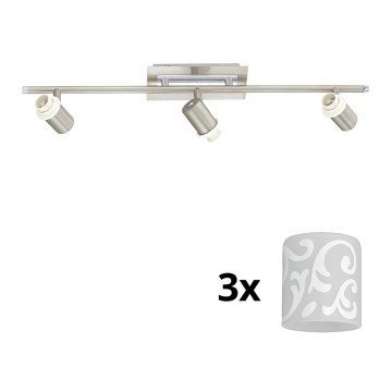 Eglo - Foco LED MY CHOICE 3xE14/40W/230V cromado mate/branco