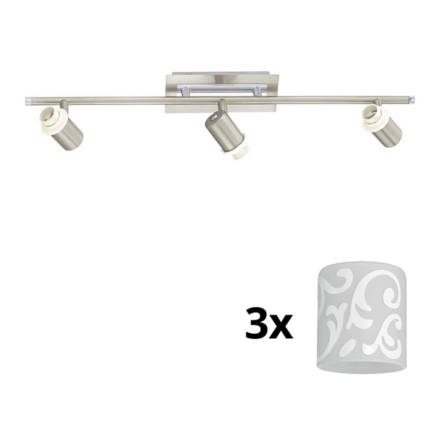 Eglo - Foco LED MY CHOICE 3xE14/40W/230V cromado mate/branco