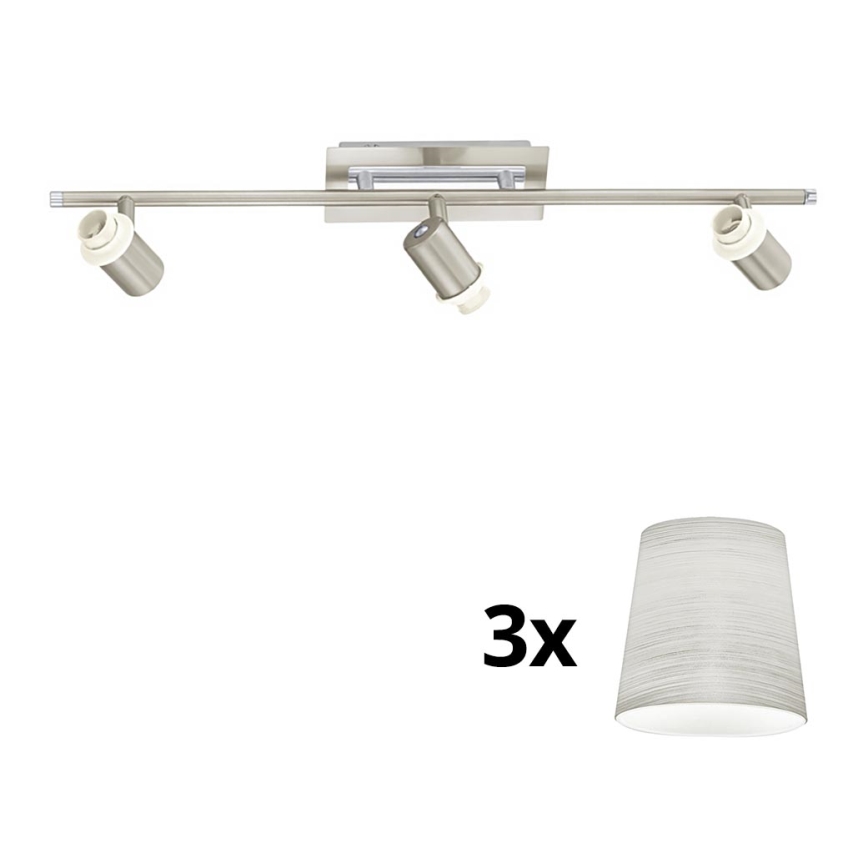 Eglo - Foco LED MY CHOICE 3xE14/40W/230V cromado mate/creme