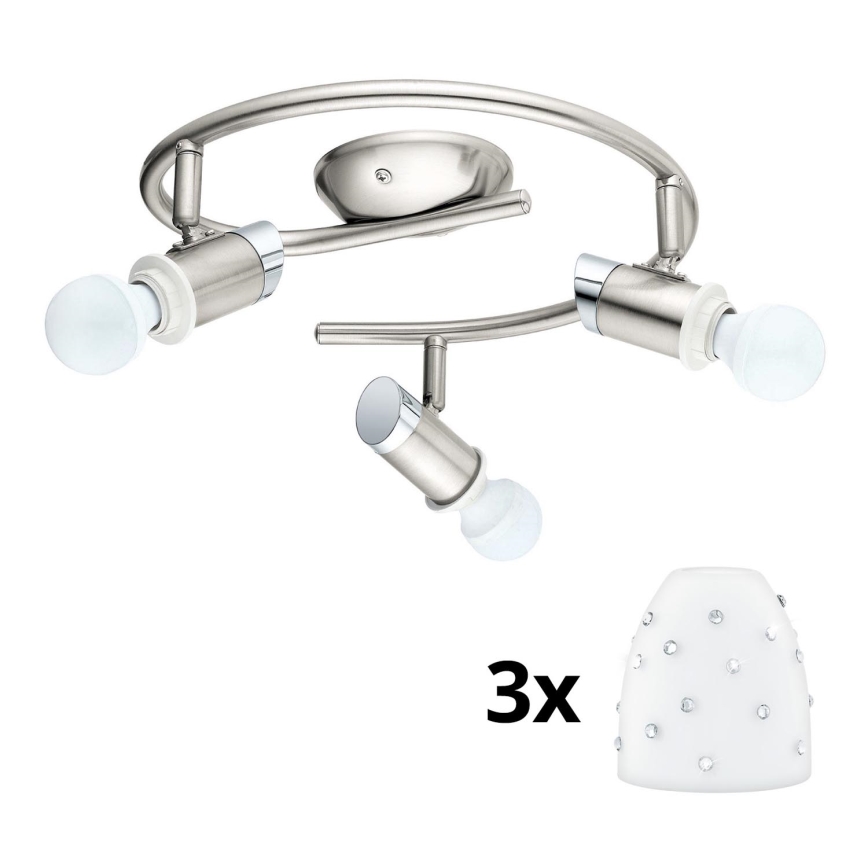 Eglo - Foco LED MY CHOICE 3xE14/4W/230V  cromado mate/branco