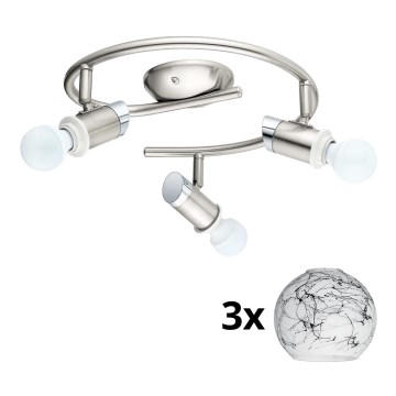 Eglo - Foco LED MY CHOICE 3xE14/4W/230V  cromado mate/branco/preto