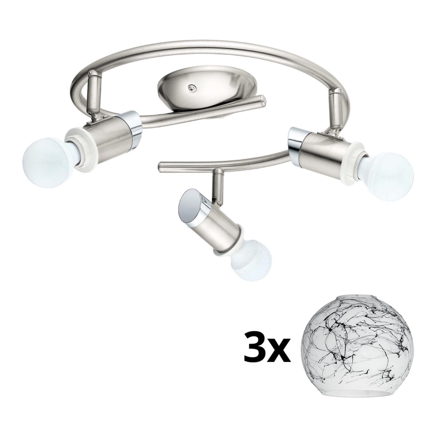 Eglo - Foco LED MY CHOICE 3xE14/4W/230V  cromado mate/branco/preto