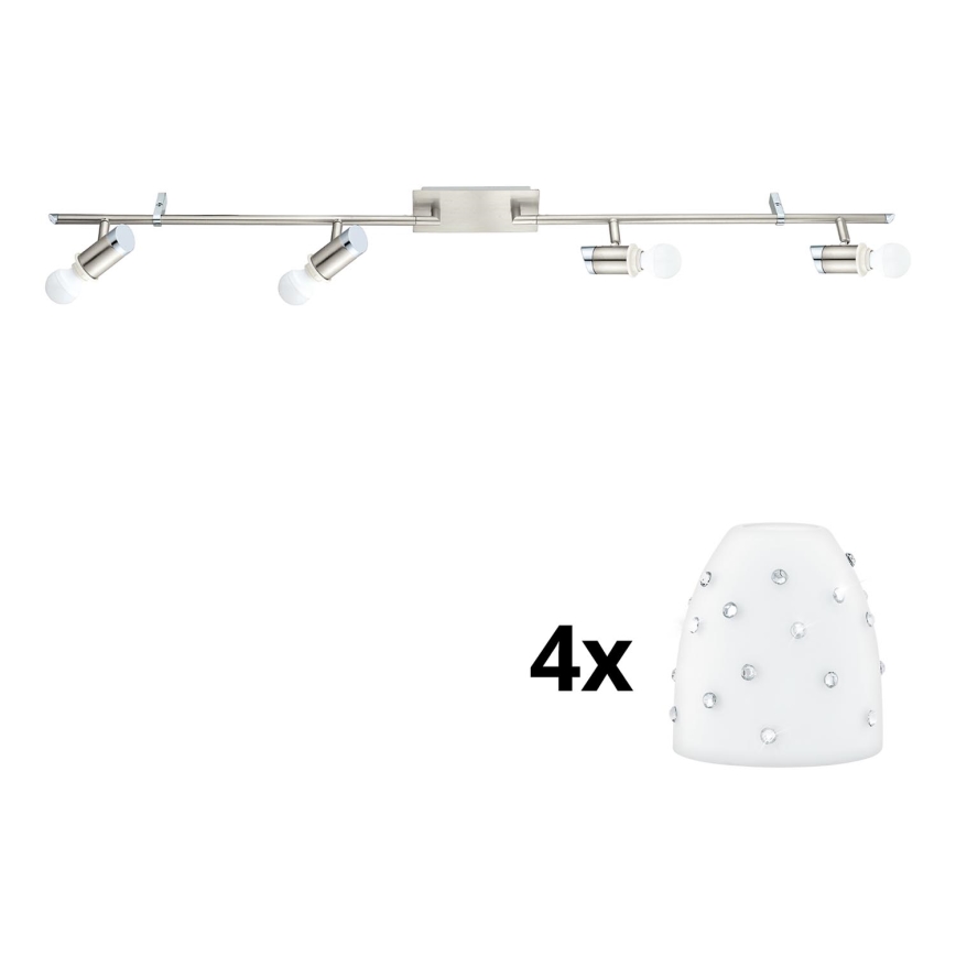 Eglo - Foco LED MY CHOICE 4xE14/4W/230V  cromado mate/branco