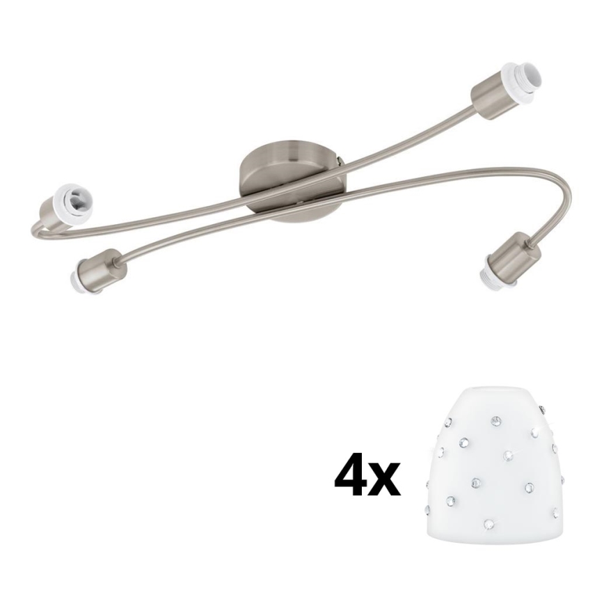 Eglo - Foco LED MY CHOICE 4xE14/4W/230V cromado mate/branco