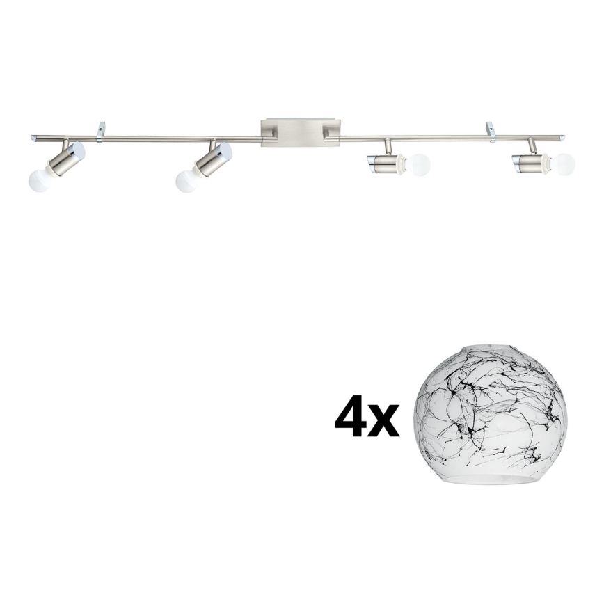 Eglo - Foco LED MY CHOICE 4xE14/4W/230V  cromado mate/branco/preto