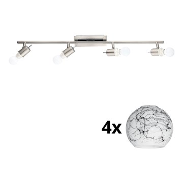 Eglo - Foco LED MY CHOICE 4xE14/4W/230V cromado mate/branco/preto