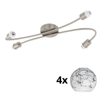 Eglo - Foco LED MY CHOICE 4xE14/4W/230V cromado mate/branco/preto
