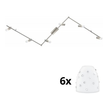 Eglo - Foco LED MY CHOICE 6xE14/4W/230V cromado mate/branco