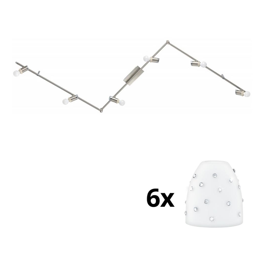Eglo - Foco LED MY CHOICE 6xE14/4W/230V cromado mate/branco