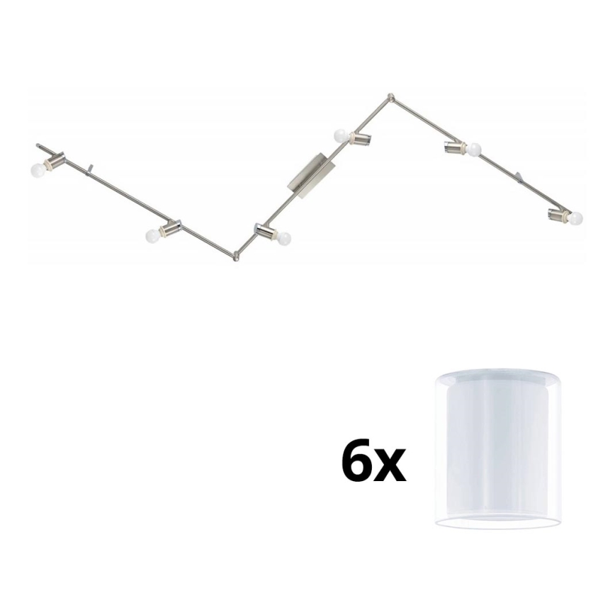 Eglo - Foco LED MY CHOICE 6xE14/4W/230V cromado mate/branco