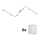 Eglo - Foco LED MY CHOICE 6xE14/4W/230V cromado mate/branco