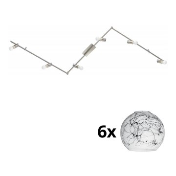 Eglo - Foco LED MY CHOICE 6xE14/4W/230V cromado mate/branco/preto