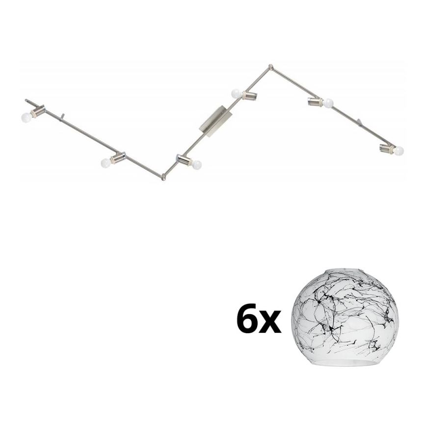 Eglo - Foco LED MY CHOICE 6xE14/4W/230V cromado mate/branco/preto