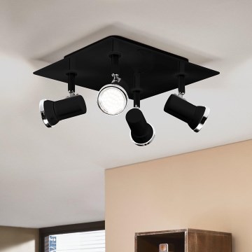 Eglo - Foco LED para casa de banho 4xGU10/3,3W/230V IP44