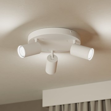 Eglo - Foco LED RGB com regulação 3xGU10/4,9W/230V branco