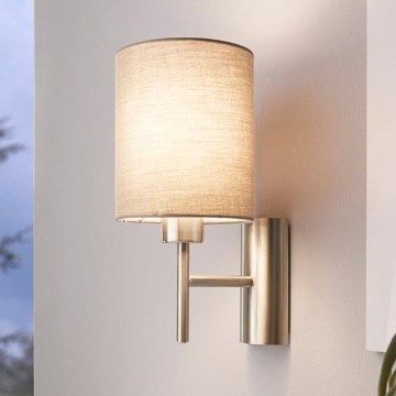 Eglo - Iluminação de parede 1xE27/60W/230V taupe