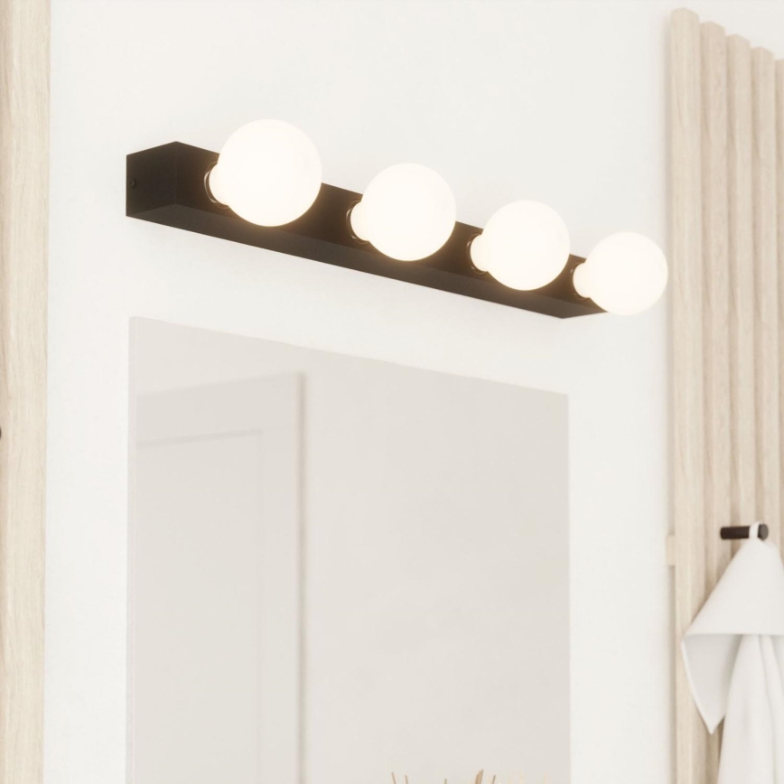 Eglo  - Iluminação de parede 4xE27/40W/230V preto