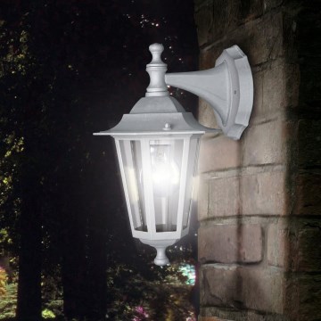 EGLO - Iluminação de parede exterior 1xE27/60W/230V IP44 branca
