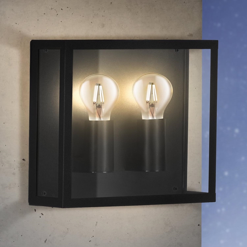 Eglo - Iluminação de parede exterior 2xE27/40W/230V IP44